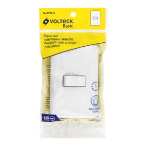 Placa armada con 1 interruptor sencillo, VOLTECK BASIC