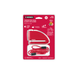 Candado disco de moto, 7 mm, c/alarma, 45863