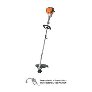 Desbrozadora a gasolina 30cc mango tipo "D", 17"corte, recta, 12497