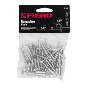 Bolsa Con 50 Remaches 1/8  X 1/2  De Aluminio, 44523