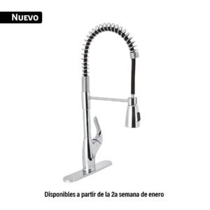 Monomando fregadero cromo, semi profesional, FOSET AERO, 44904