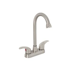 Mezcladora lavabo 4" satín, tipo bar, palanca, AQUA, 45622