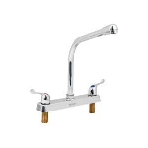 Mezcladora 8" fregadero cromo, cuello cobra, palanca, BASIC 49141