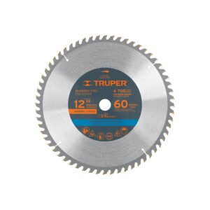 Disco sierra 12" para madera, 60 dientes centro 1", TRUPER, 18312