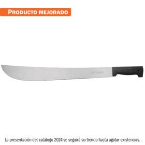 Machete estándar 18" cacha negra inyectada, en bolsa, TRUPER, 10256